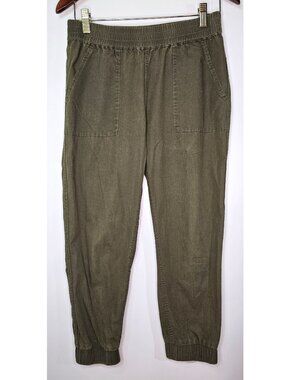 Levi’s Cotton Viscose Blend Elastic Waist Medium Rise Pants Joggers S Olive Army